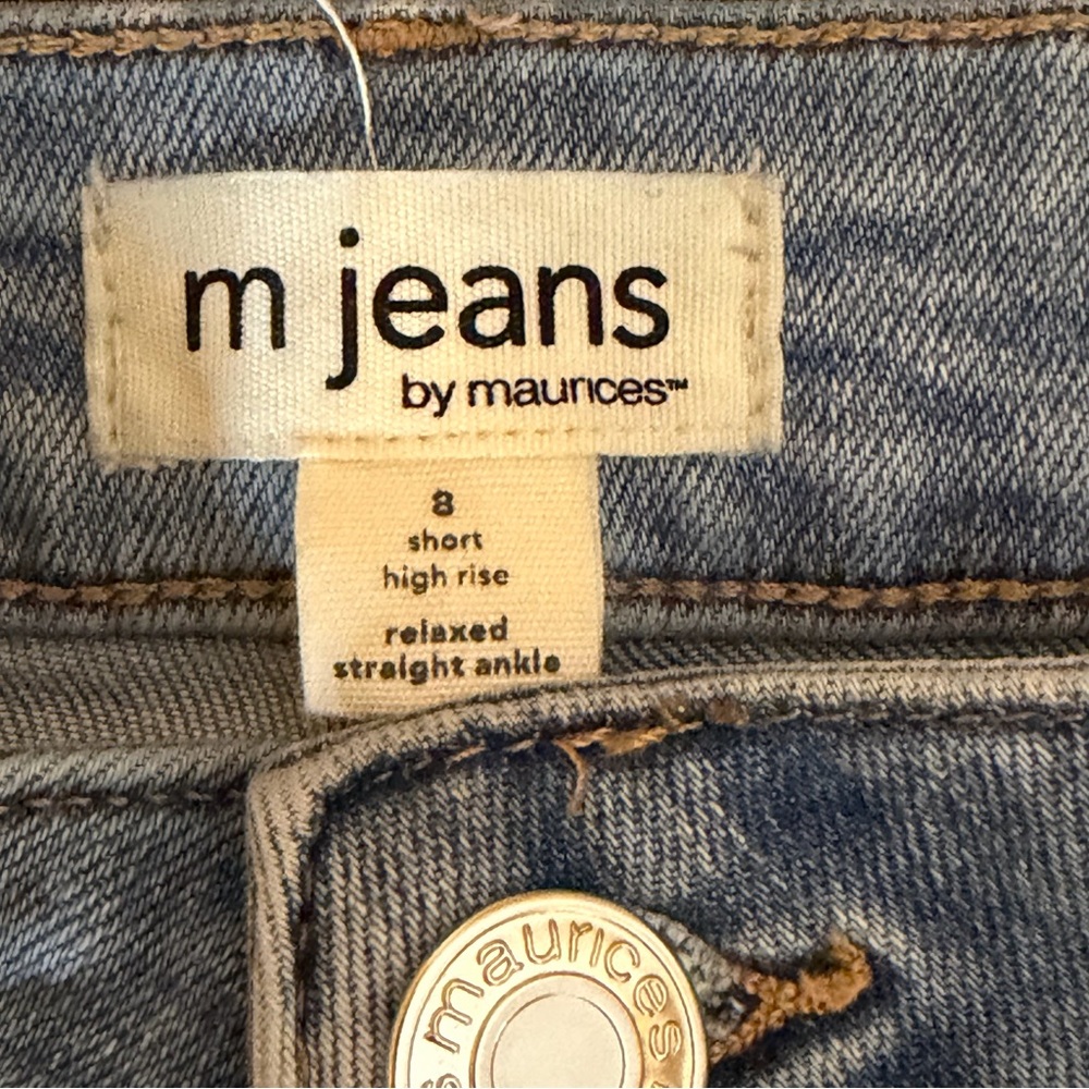 M Jeans by Maurice’s straight ankle cuff size 8 short hight waist (Bin #1) - Picture 3 of 9
